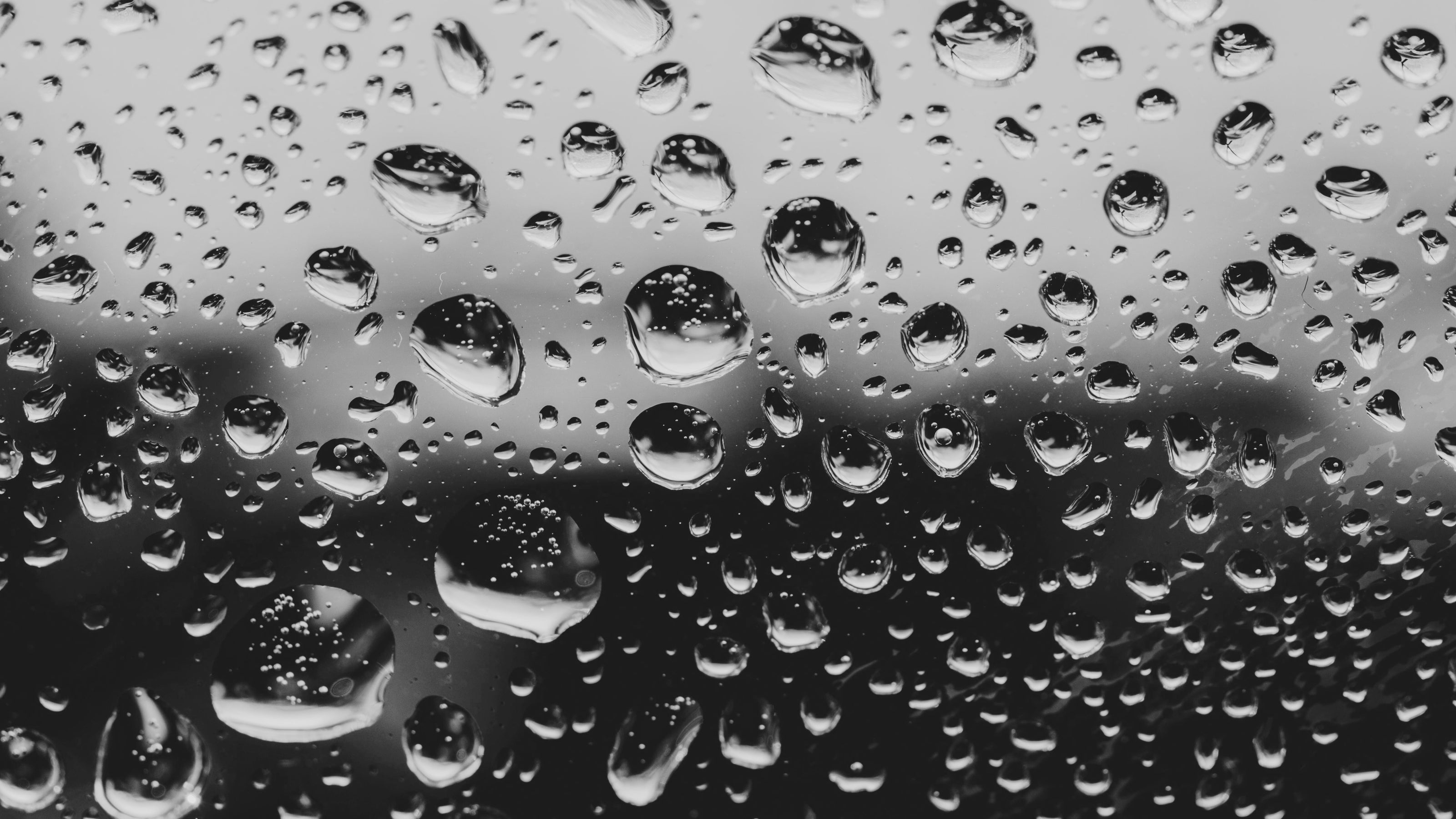 Close-up of water droplets on a glass surface